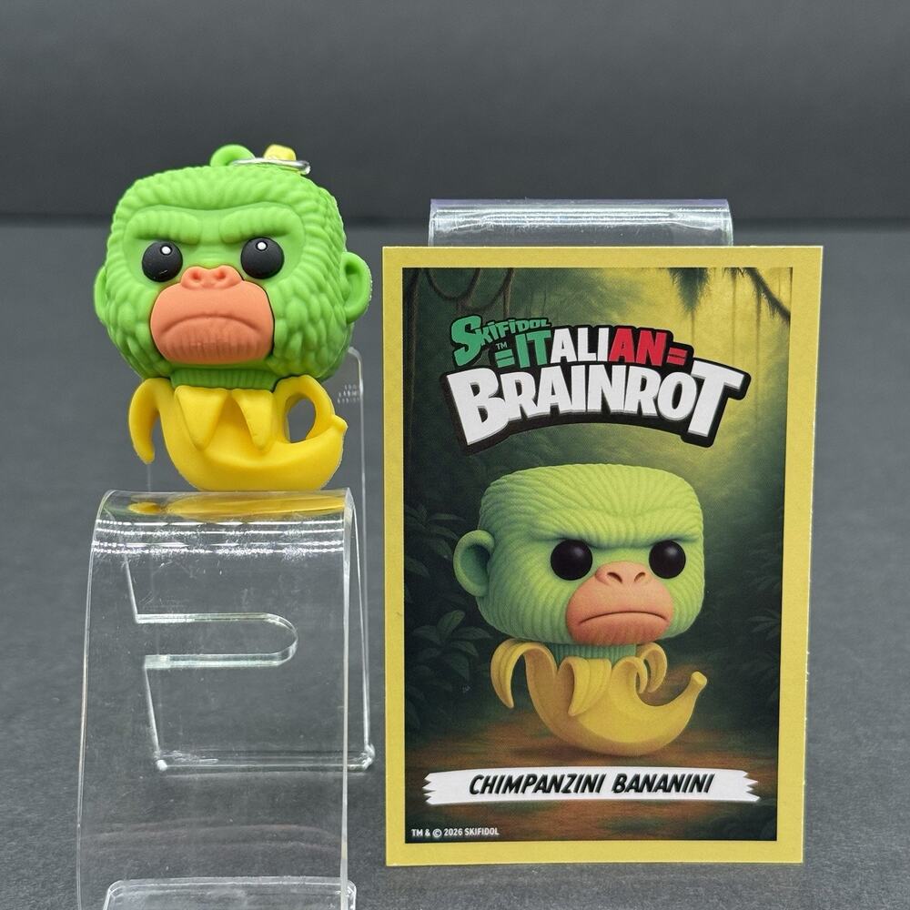Skifidol Italian Brainrot Series 1 Universo Psichedelico 3D Keychain Chimpanzini